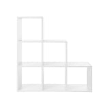 Treppenregal Bücherregal 97,5 x 97,5 x 29 cm Weiß