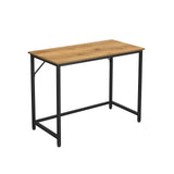 Bureau table d'ordinateur 100 x 50 x 75 cm marron miel-noir