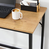 Bureau table d'ordinateur 100 x 50 x 75 cm marron miel-noir