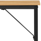 Bureau table d'ordinateur 100 x 50 x 75 cm marron miel-noir