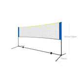 Badmintonnetz Tennisnetz 5 m Blau-Gelb