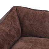 Hundebett Katzenbett 90 x 25 x 75 cm Braun